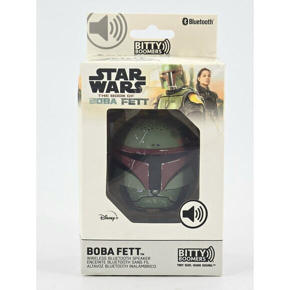 Star Wars Book of Boba Fett - Boba Fett Bluetooth Speaker Bitty Boomers New - Picture 1 of 9
